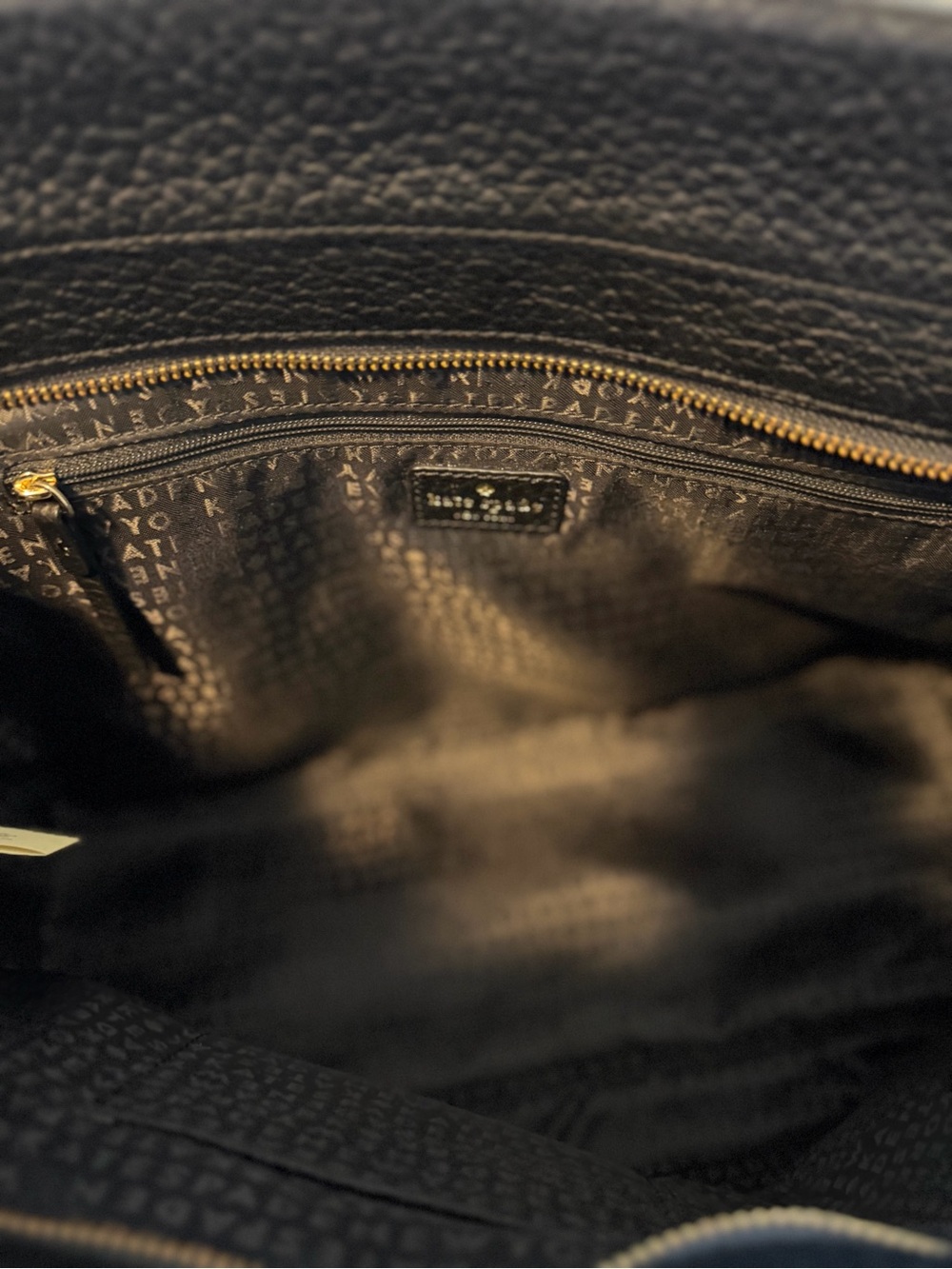 Kate Spade NWOT Bay St Oden Black Pebbled Leather Tote - Picture 5 of 12